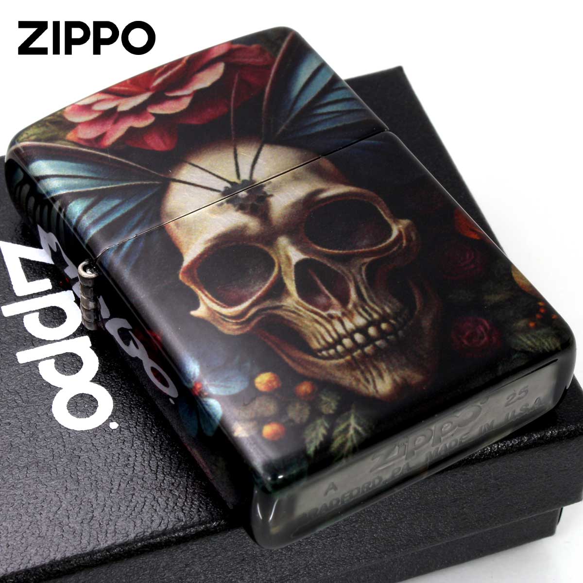 Zippo ジッポー スカル Skull 骸骨 蝶々 Butterfly Skull 46848 メール便可