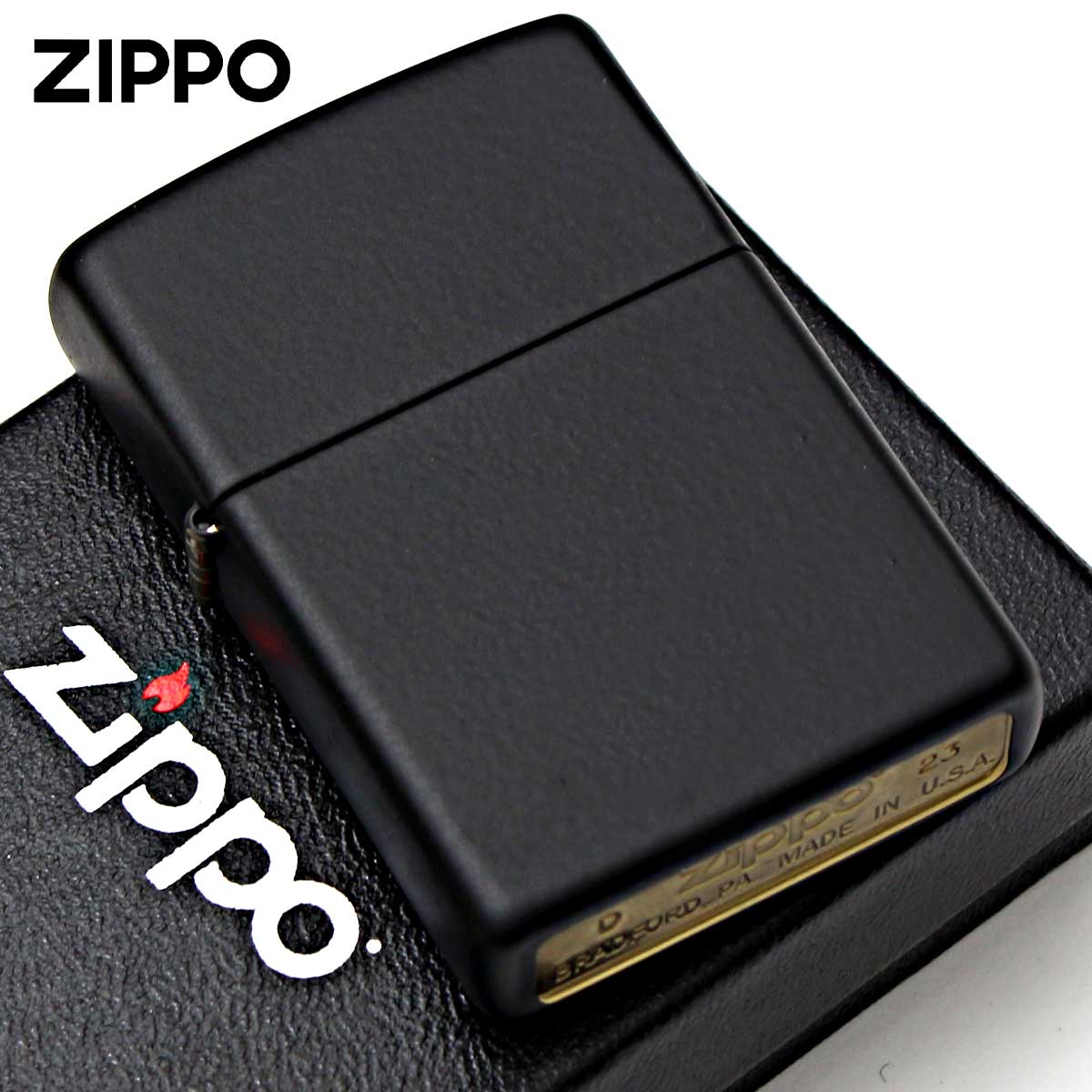 Zippo ジッポー 無地 ブラック マット Black Matte 塗装 218 メール便可