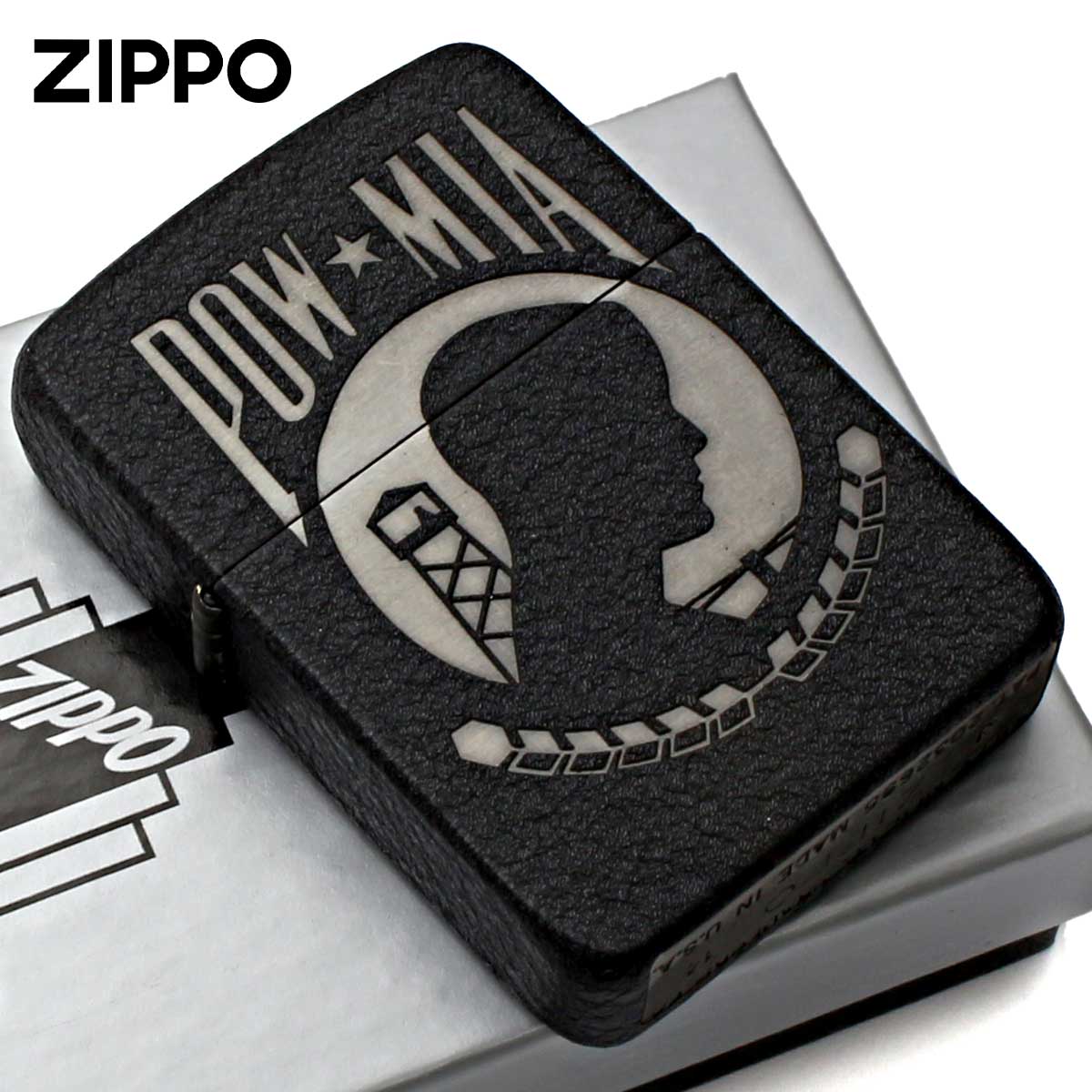 Zippo ジッポー 1941レプリカ アメリカ軍 戦争捕虜 戦闘中行方不明 POW MIA ブラッククラッカル 28873 メール便可