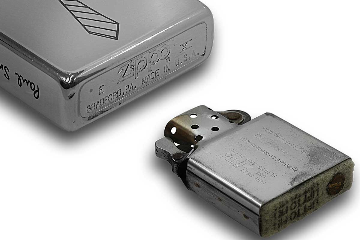 Zippo ジッポー 中古・Paul Smith ポール・スミス 箱なし 保証書なし 傷あり 1995年製造 ネクタイ メール便可