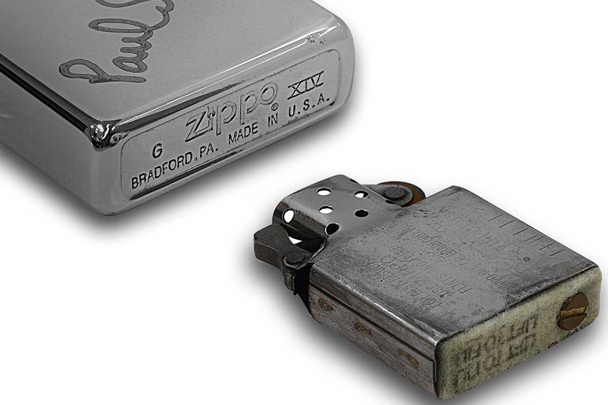 Zippo ジッポー 中古・Paul Smith ポール・スミス 箱なし 保証書なし 傷あり 1998年製造  LOGO メール便可
