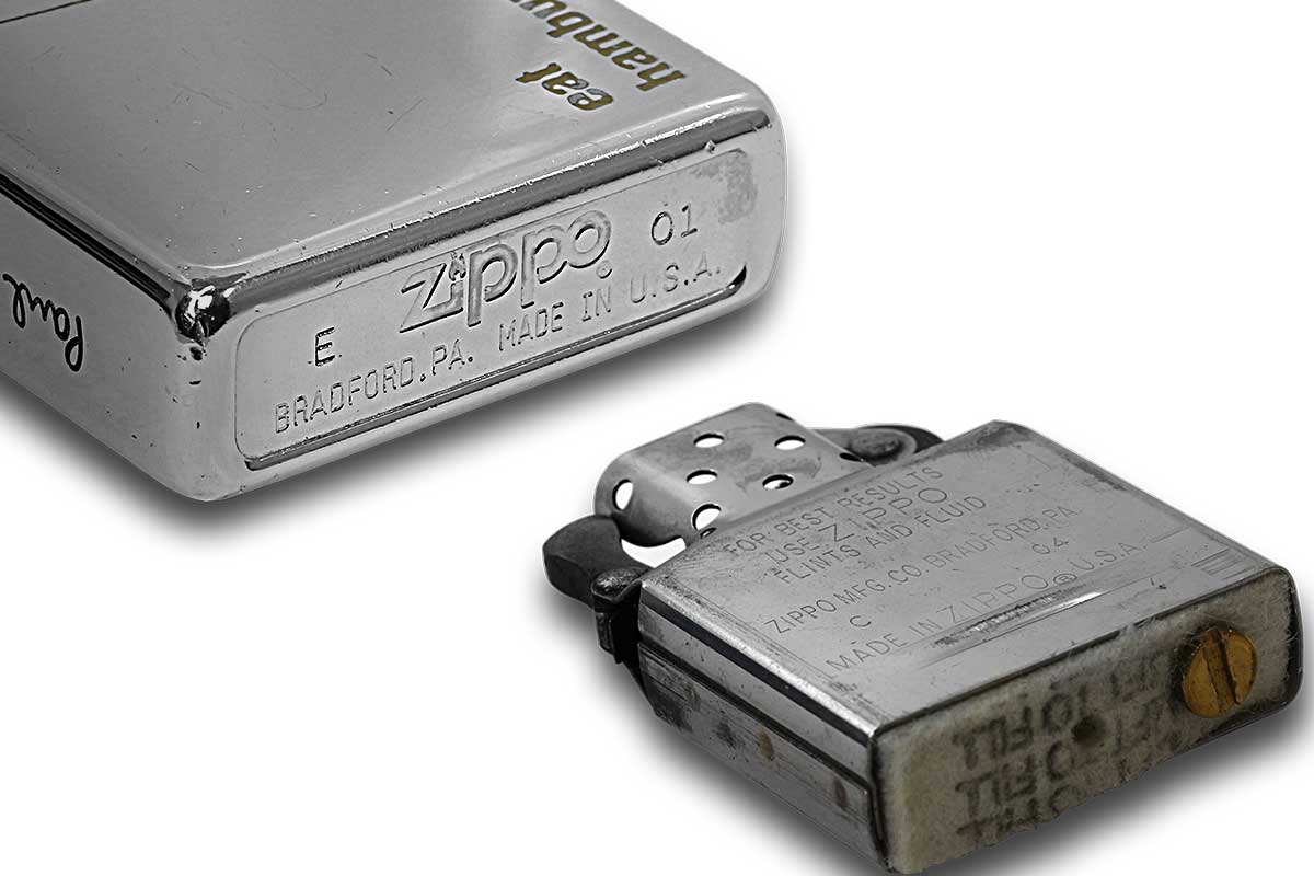 Zippo ジッポー 中古・Paul Smith ポール・スミス 箱なし 保証書なし 傷あり 2001年製造 ハンバーガー メール便可