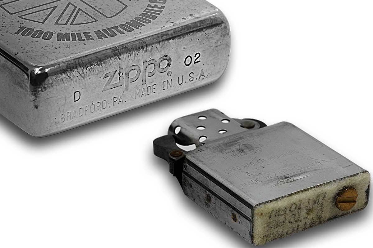 Zippo ジッポー 中古・Paul Smith ポール・スミス 箱なし 保証書なし 傷あり 2002年製造  1000 MILE AUTOMOBILE CLUB メール便可