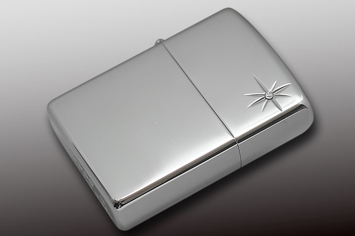 Zippo ジッポー Shiny Cross Cut S プラチナミラー