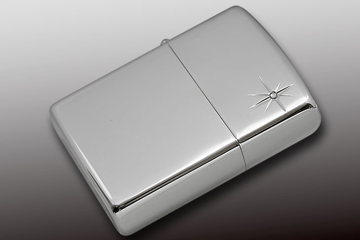 Zippo ジッポー Shiny Cross Cut S 銀ヘアライン