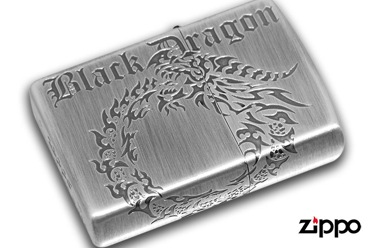Zippo ジッポー ブラック&シルバー ドラゴン