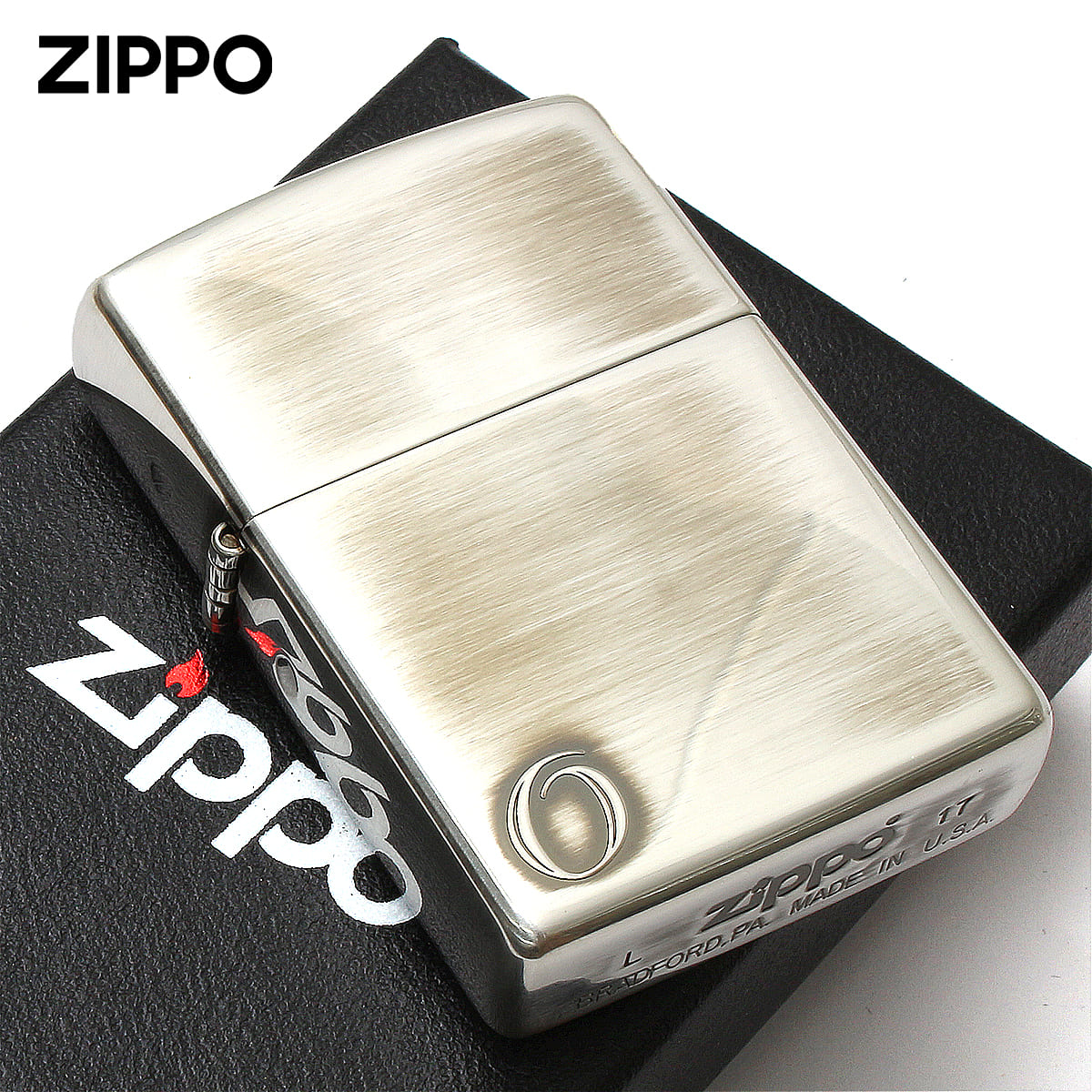 Zippo ジッポー アルファベット イニシャル The alphabet O シルバーいぶし 80023 メール便可