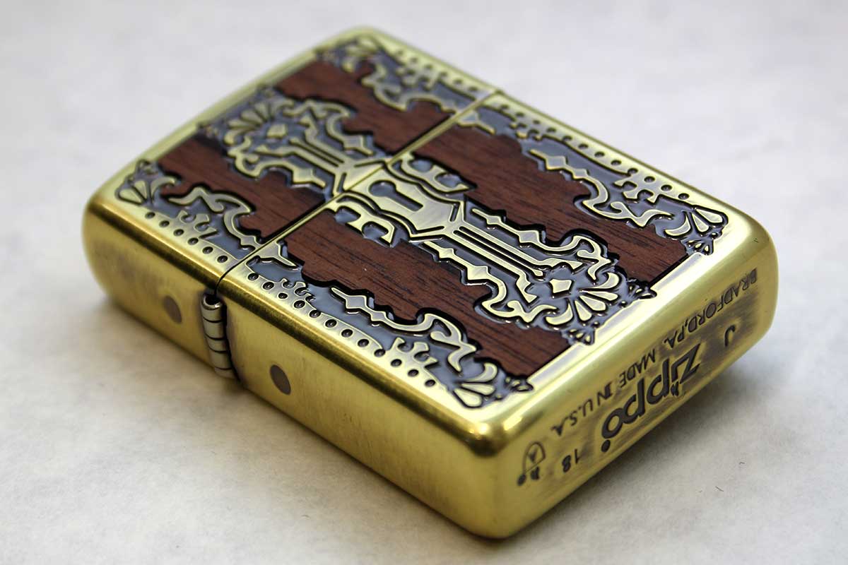 Zippo ジッポー Keyhole Wood Inlay キーホールウッドインレイ BS 2-51a 真鍮