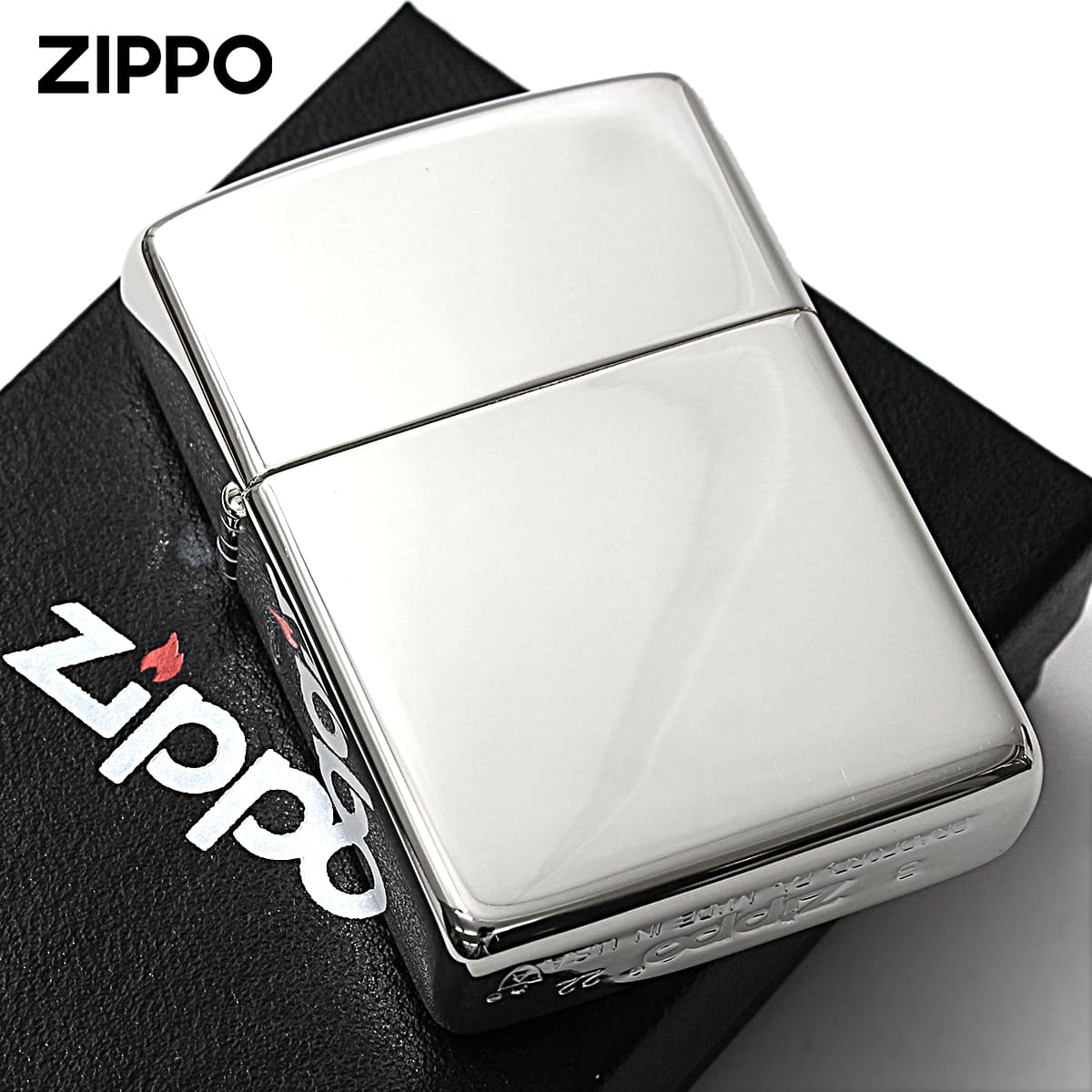 Zippo ジッポー アーマー 銀メッキ 10ミクロン ミラー 鏡面 ポリッシュ ゴールドタンク 80068