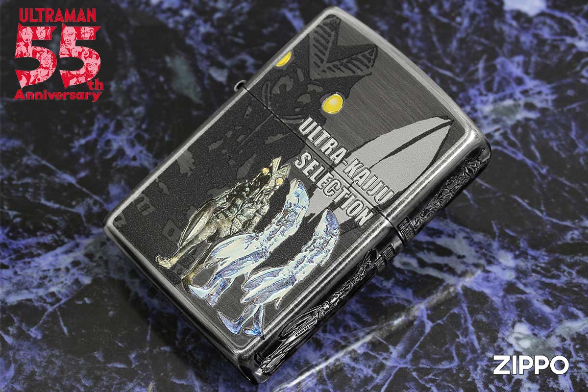 Zippo ジッポー ウルトラマン 55周年記念 アニメ キャラ ウルトラ怪獣セレクション 銀メッキ インクジェット印刷 80206