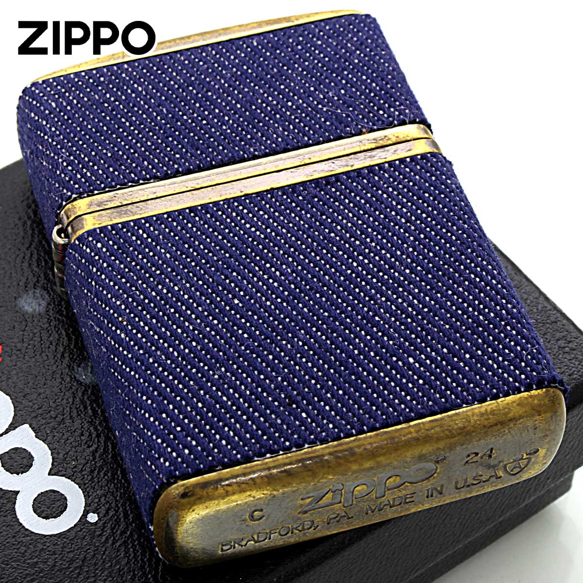 Zippo ジッポー ARMOR アーマー デニム巻き 真鍮バレル 80091